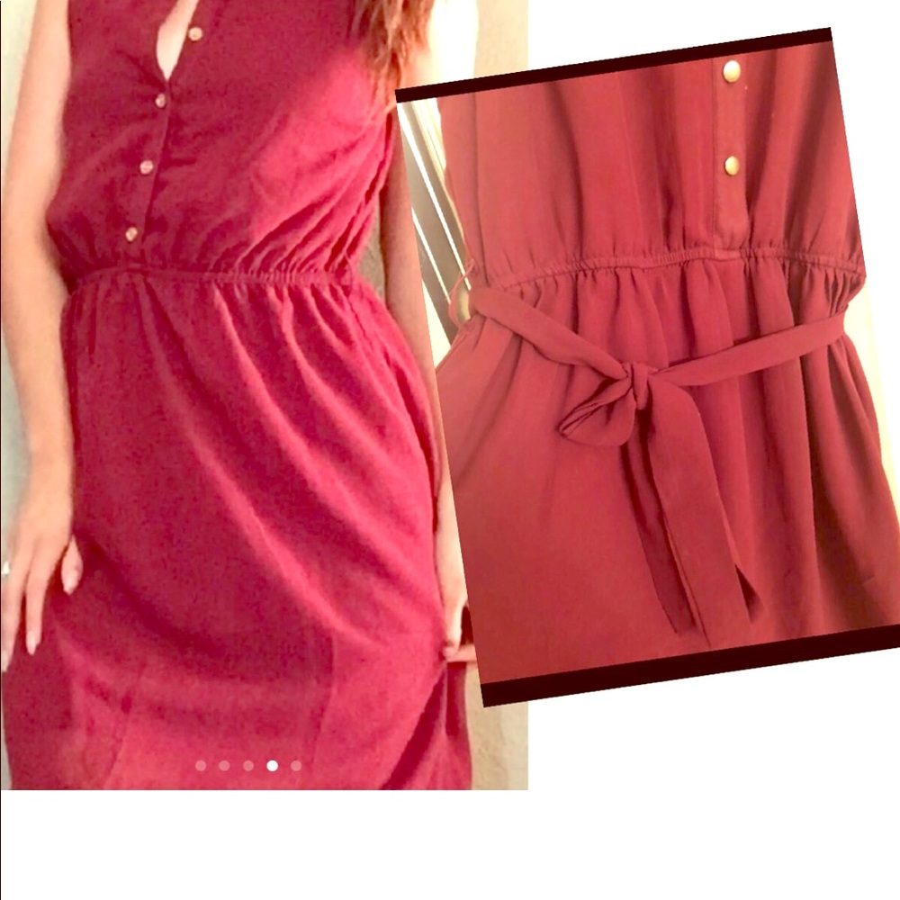 Burgundy dress